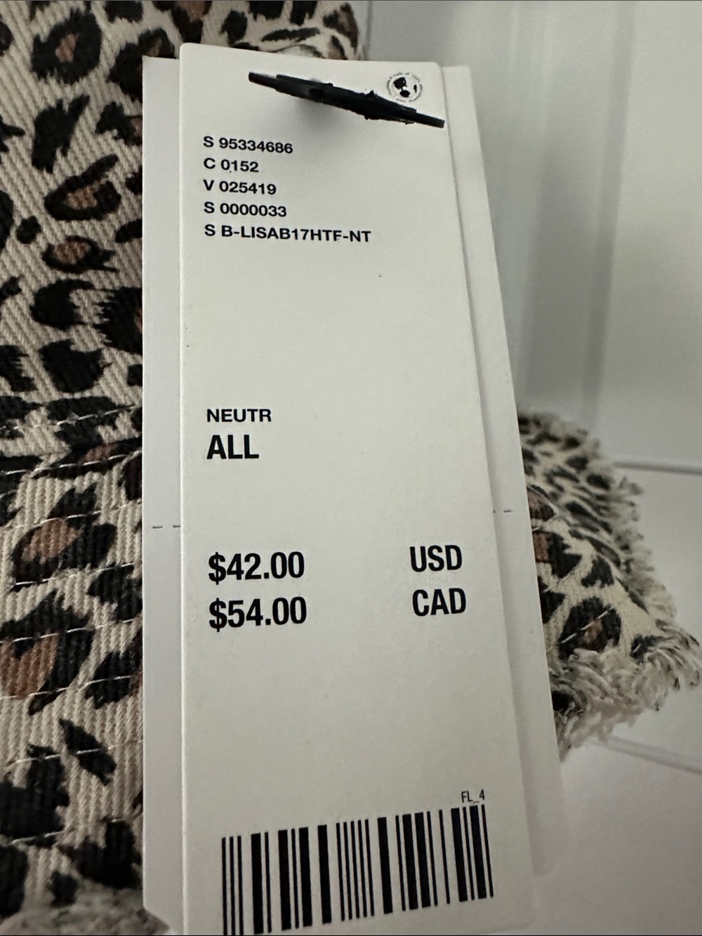 Women's Leopard Print Bucket Hat - Tan, Black NY ‘47 Genuine Merchandise MLB - Picture 3 of 6